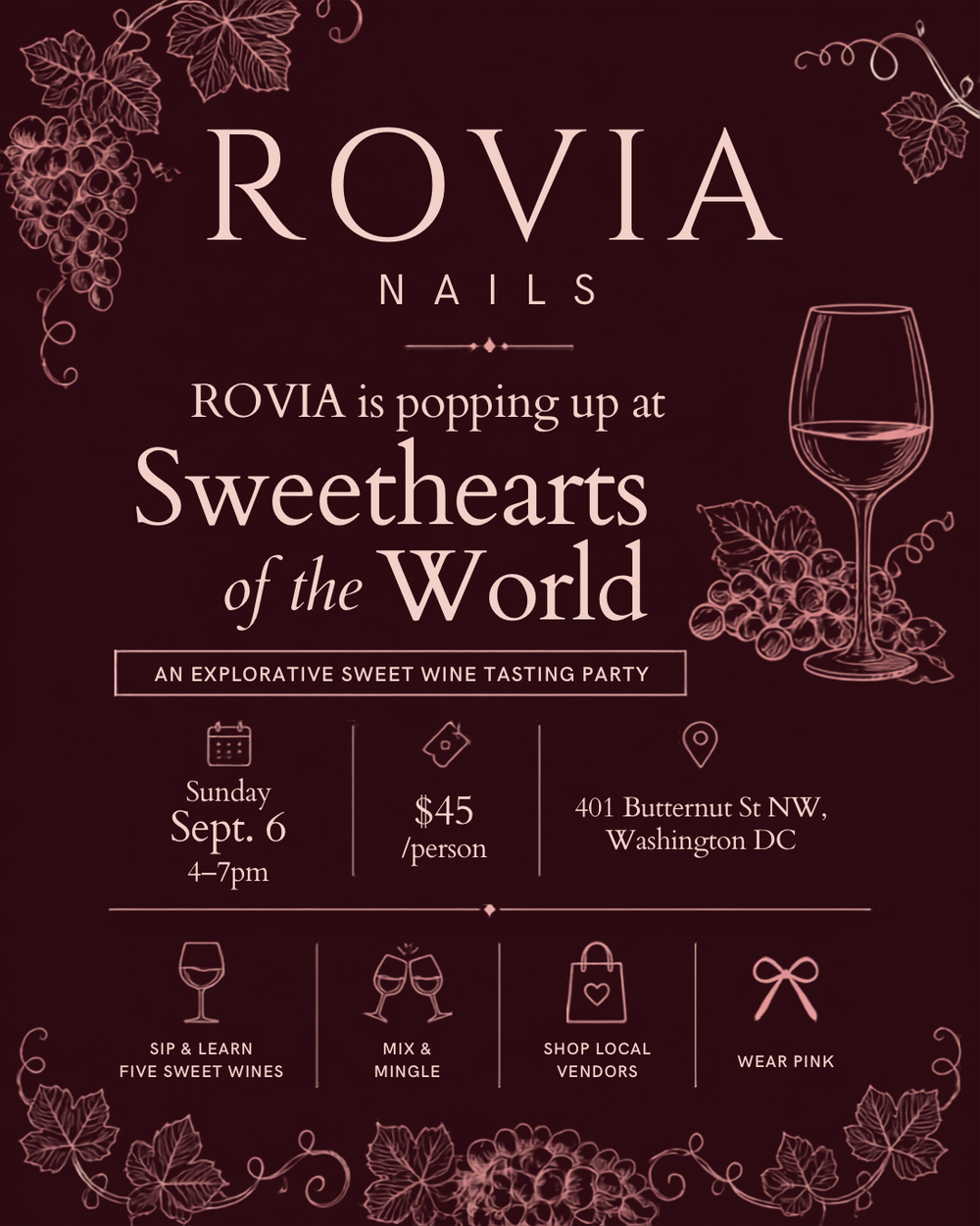 ROVIA flyer for Sweethearts of the World